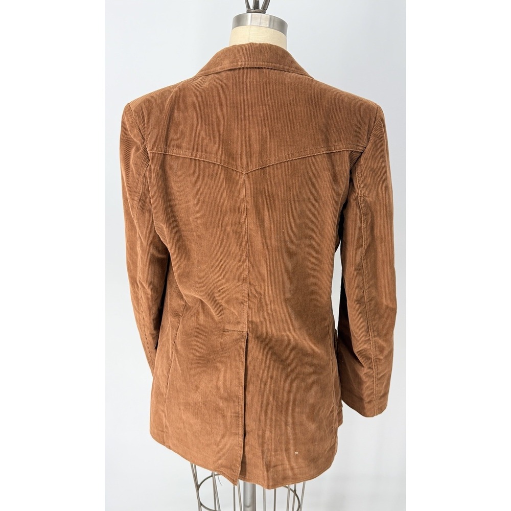 Vintage 1970s Sears Corduroy Blazer & Vest Set 38R Sport Coat Academia Retro - Picture 2 of 16